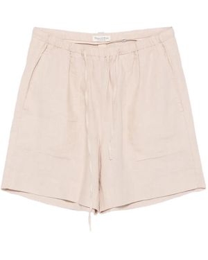 Marc O' Polo Drawstring Linen Shorts - Natural