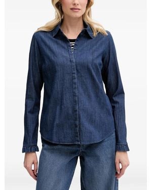 Mos Mosh Ruffled-Cuff Shirt - Blue