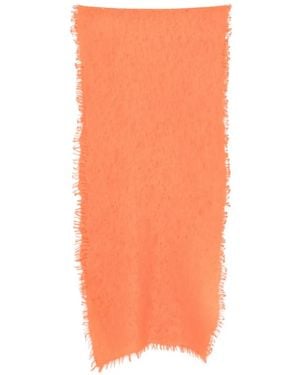 Mouleta Frayed-Edge Scarf - Orange