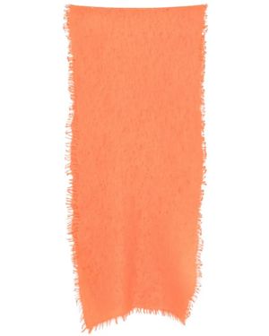 Mouleta Sciarpa Con Bordi Sfrangiati - Arancione
