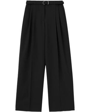Jil Sander Long Relaxed Wide Leg Pleated Pant Clothing - Black