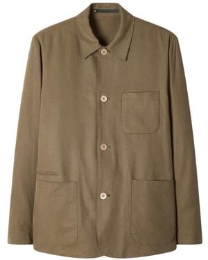 Paul Smith Khaki Jacke Aus Lyocell-Twill - Grün