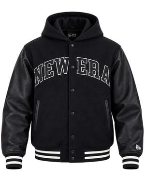 KTZ Heritage Hooded Varsity Jacket - Black