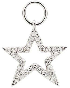 Roxanne First Breloque Étoile En Or Blanc 14Ct Et Diamant - Métallisé
