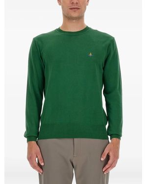 Vivienne Westwood Jersey With Orb Embroidery - Green