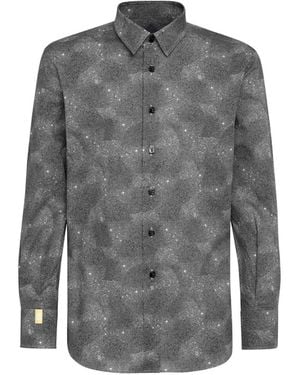 Billionaire Geometric Cut Shirt - Grey