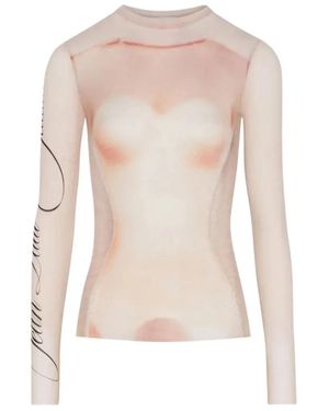 Jean Paul Gaultier Silhouette-Print T-Shirt - Pink