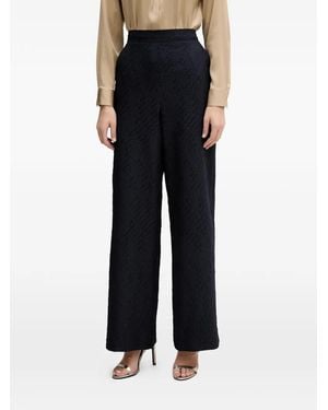 Joseph Ribkoff Textured Wide-Leg Trousers - Black