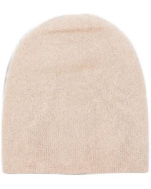 Frenckenberger Fine-Knit Beanie Hat - Natural