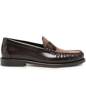 Brunello Cucinelli Mocassins En Cuir À Empiècements - White