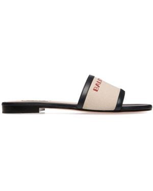 Bally Sandalias Con Logo Estampado - Blanco