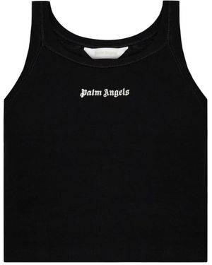 Palm Angels ロゴ タンクトップ - ブラック
