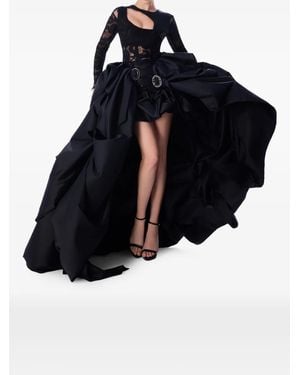 IMROSKA Mikado Belted Skirt - Black