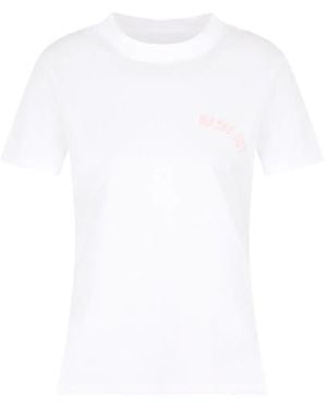 ARMANI EXCHANGE Embroidered Crew-Neck T-Shirt - White