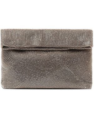 Twentyfourhaitch Dunham Pewter Maxi Clutch Bag - Grey