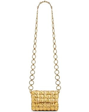 Rabanne Mini Sparkle Layered Crossbody Bag - Metallic