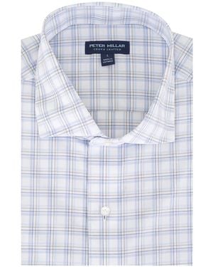 Peter Millar Checked-Pattern Shirt - Blue