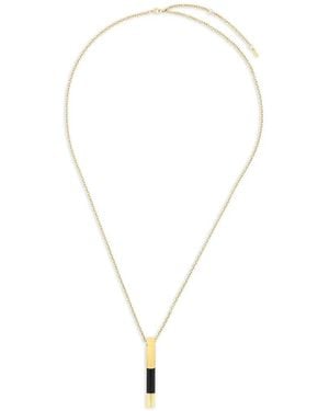 ST Dupont Min Pen Brass Pendant Necklace - White