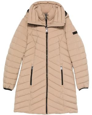 DKNY Quilted Hooded Parka - Natural