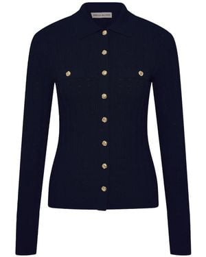 Rebecca Vallance Natalie Button-Embellished Cardigan - Blue