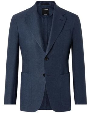 ZEGNA Dark Coat - Blue