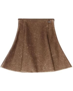 DIESEL Flared Miniskirt - Marron