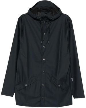 Rains Hooded Waterproof Jacket - Blue