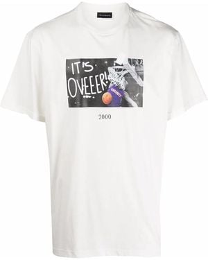 Throwback. T-Shirt Mit "It's Over"-Print - Weiß