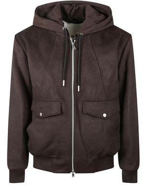 Moose Knuckles Hooded Zip-Up Jacket - Black