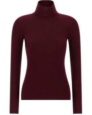 Etro High-Neck Ribbed Wool Sweater - Purple