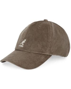Kangol Cord Corduroy Logo-Embroidered Baseball Cap - Brown