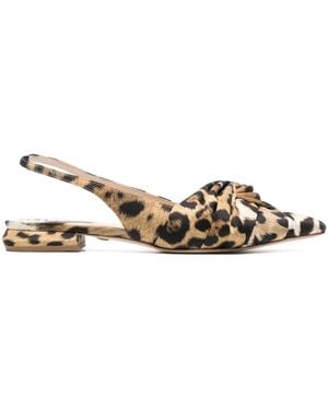 Roberto Cavalli Knotted Slingback Court Shoes - Natural