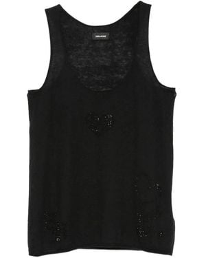 Zadig & Voltaire Lee Strass-Embellished Top - Black