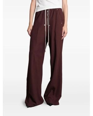 Rick Owens Zip Drawstring Pants - Red