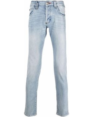Philipp Plein Logo-Plaque Skinny Jeans - Blue