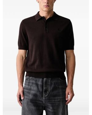 Fred Perry Cotton Polo Shirt - Black