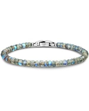 David Yurman Sterling Spiritual Beads Faceted Labradorite Bracelet - White