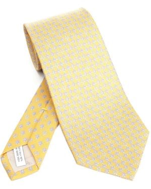 Ferragamo Turtle-Print Silk Tie - Giallo
