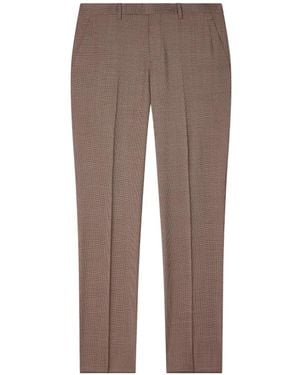 Paul Smith Micro-Check Tailored Pants - Brown