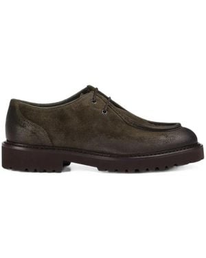Doucal's Lace-Up Suede Shoes - Brown