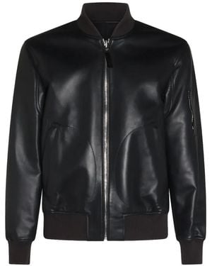 Mackage Reversible Leather Bomber Jacket - Black