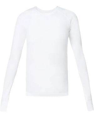 Sweaty Betty Athlete Seamless Ribbed-Knit Long-Sleeve Top - White