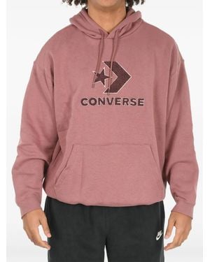 Converse Sudadera Con Capucha Y Logo Bordado - Rosa