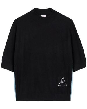 AN-Y1 Crew Neck Short-Sleeve Top - Black