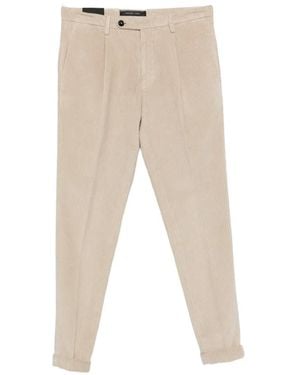 Michael Coal Corduroy Pleated Trousers - White
