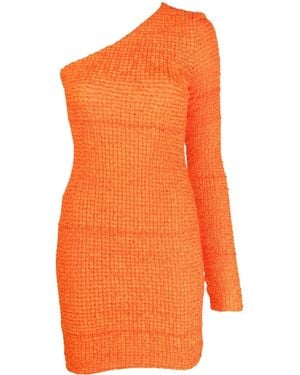 Nanushka Robe Courte Cintrée À Design À Une Manche - Orange
