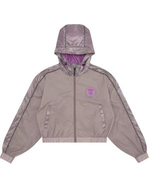 Aape By A Bathing Ape Moonface Camo-Panelled Jacket - Purple