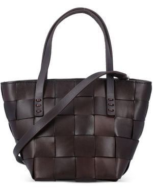 Dragon Diffusion Mini Japan Woven-Leather Tote Bag - Black