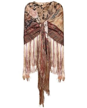 Pierre Louis Mascia Aloeuw Jacquard-Woven Fringed Scarf - Natural