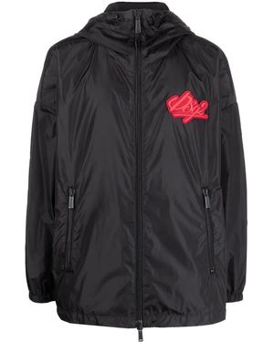 DSquared² Kapuzenjacke Mit Logo-Patch - Schwarz